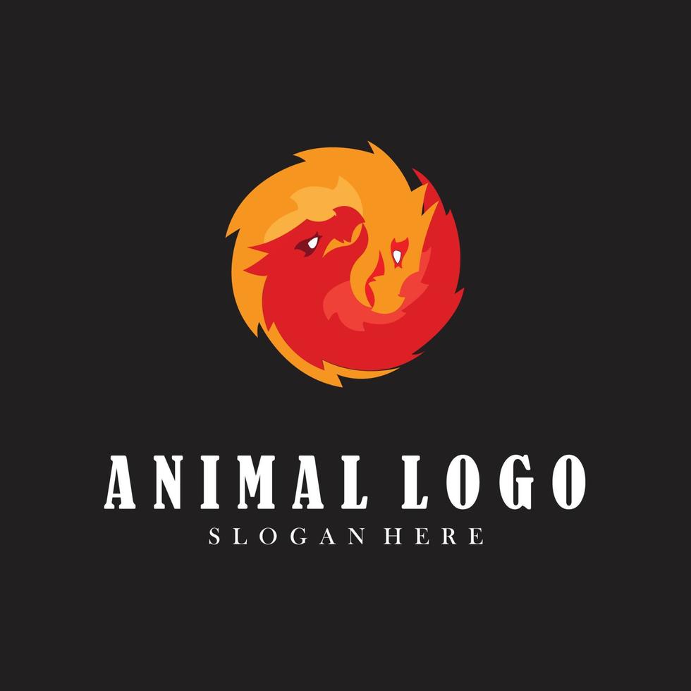 animale logo vettore illustrazione disegno, minimalista icona modello