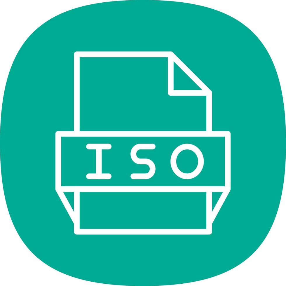 iso file formato icona vettore