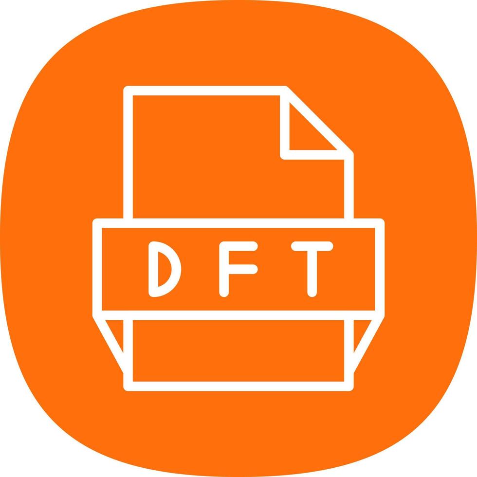 dft file formato icona vettore