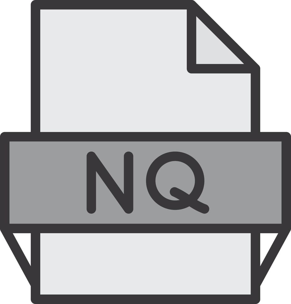 nq file formato icona vettore