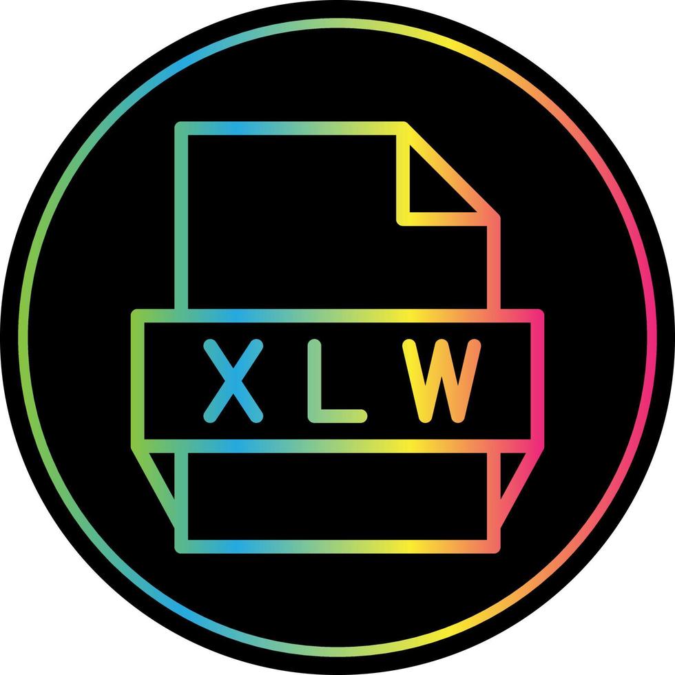 xlw file formato icona vettore