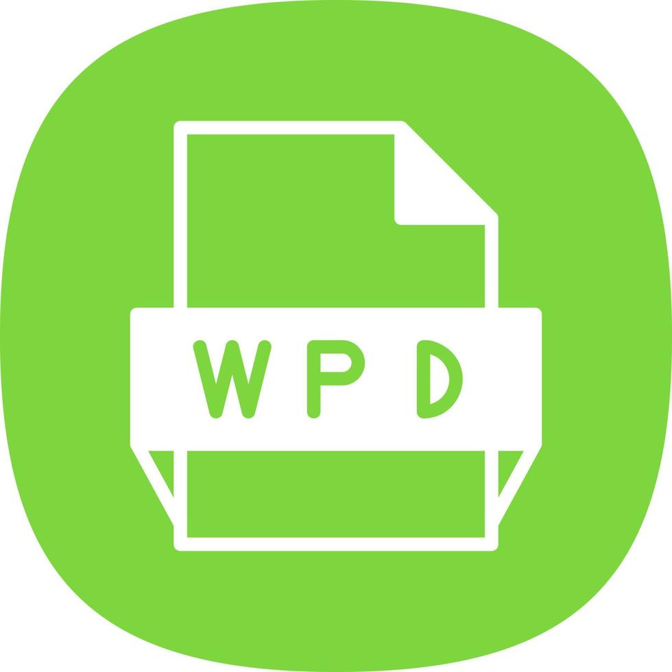 wpd file formato icona vettore