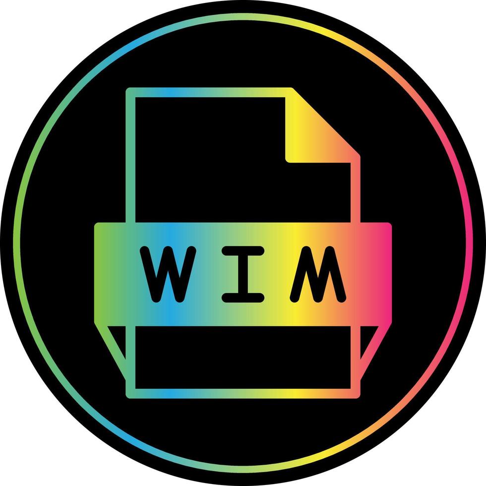 wim file formato icona vettore