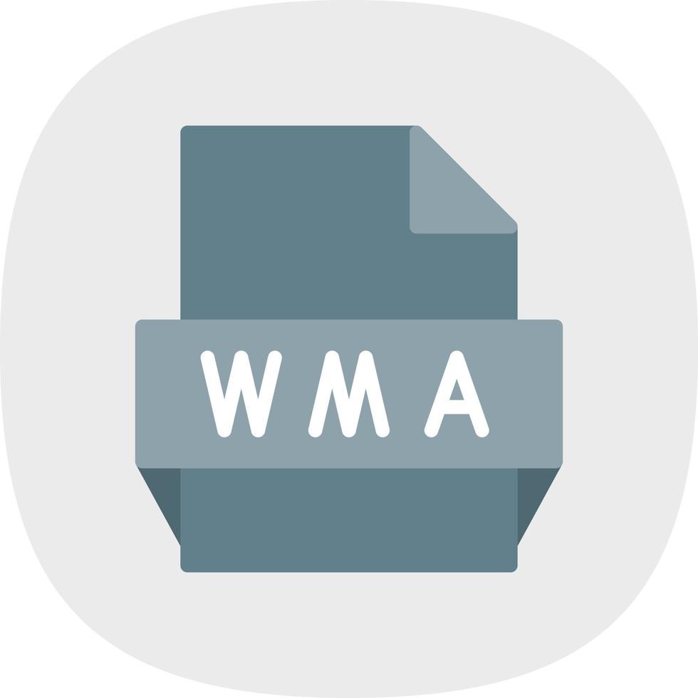 wma file formato icona vettore