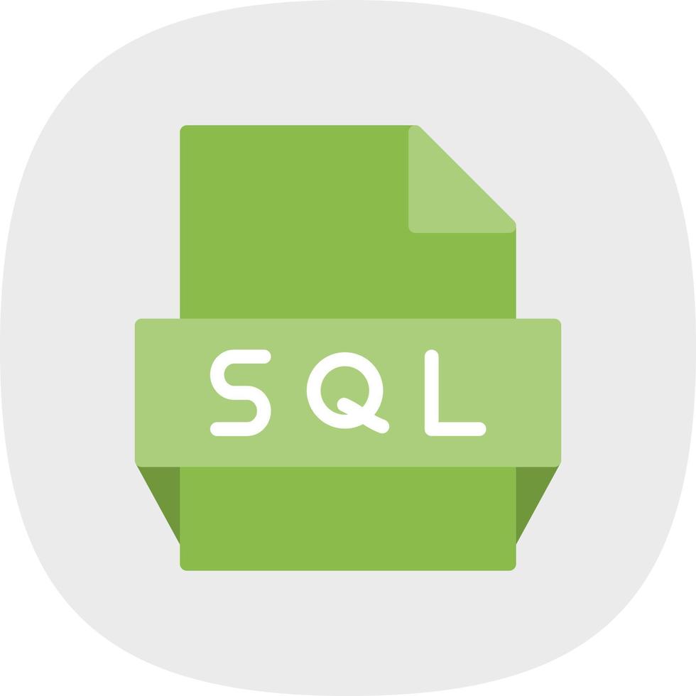 sql file formato icona vettore