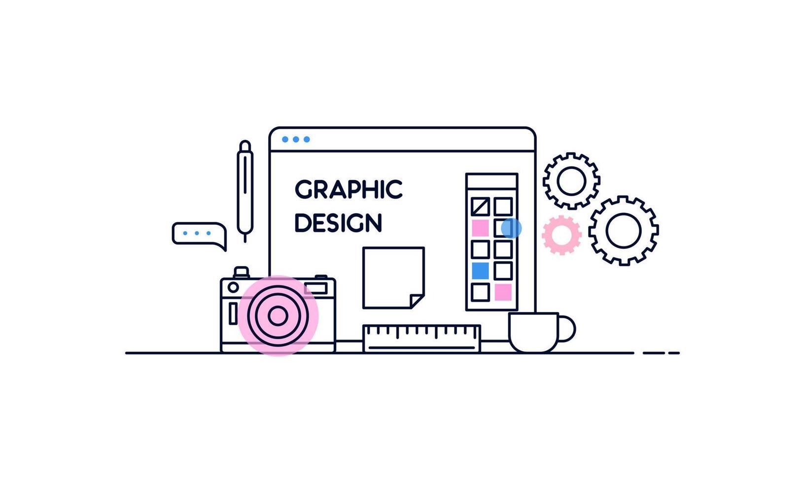 astratto lineare di grafico disegno, ragnatela design e sviluppo concetti. elementi per mobile e ragnatela applicazioni. vettore