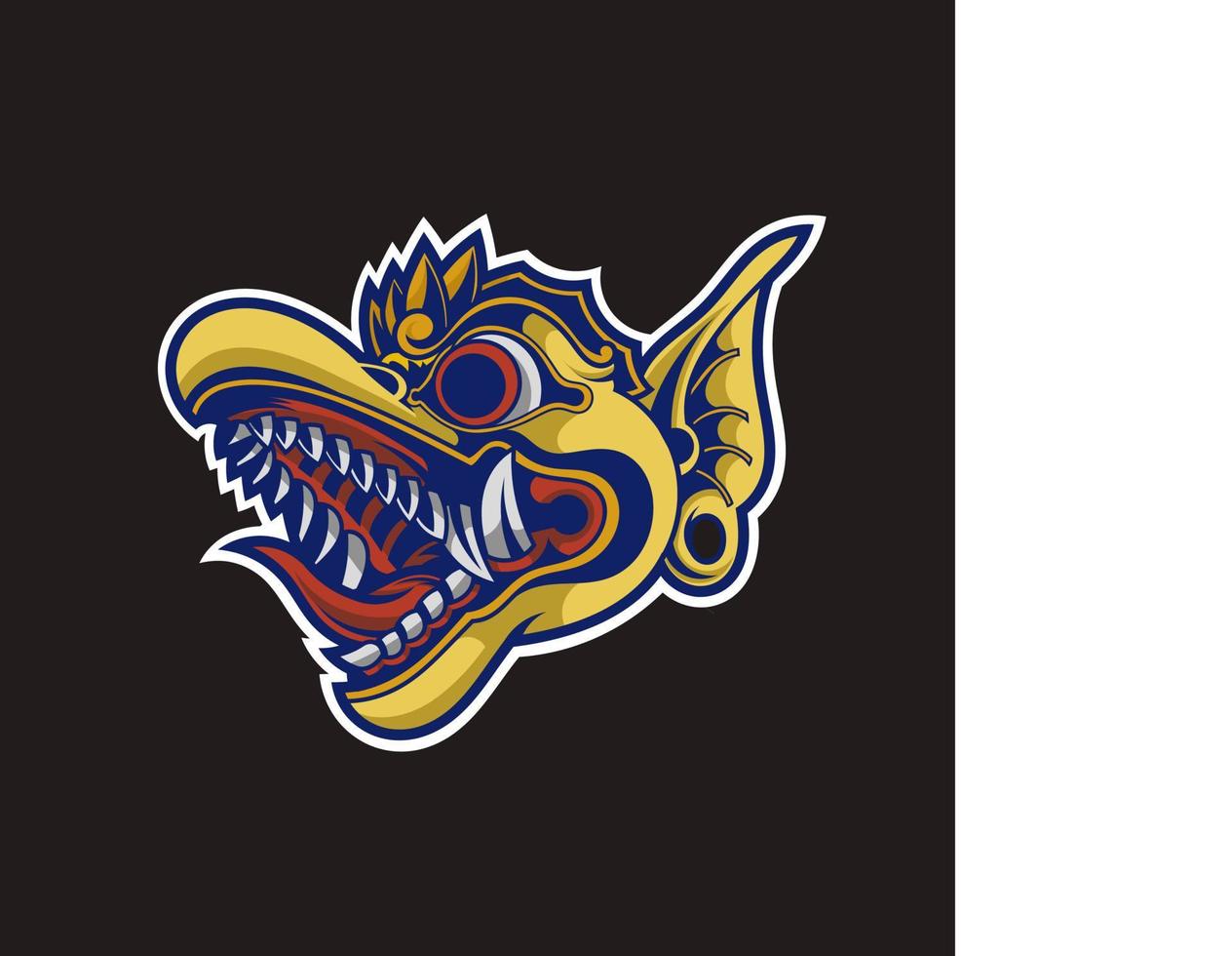 balinese Garuda esport logo, vettore design e esport logo, adatto per esportazione, sport e nulla relazionato con Questo design