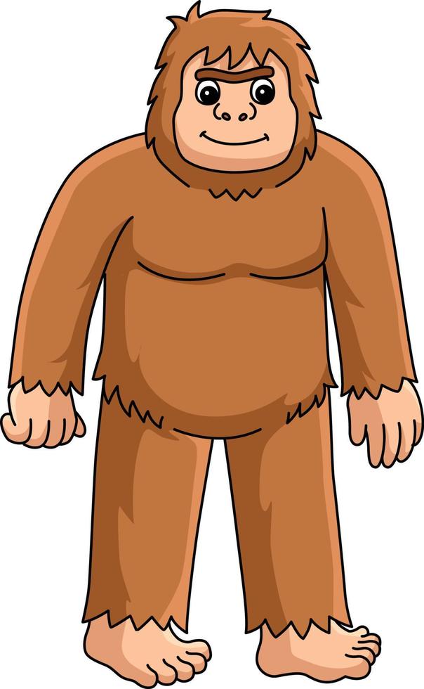 bigfoot animale cartone animato colorato clipart vettore