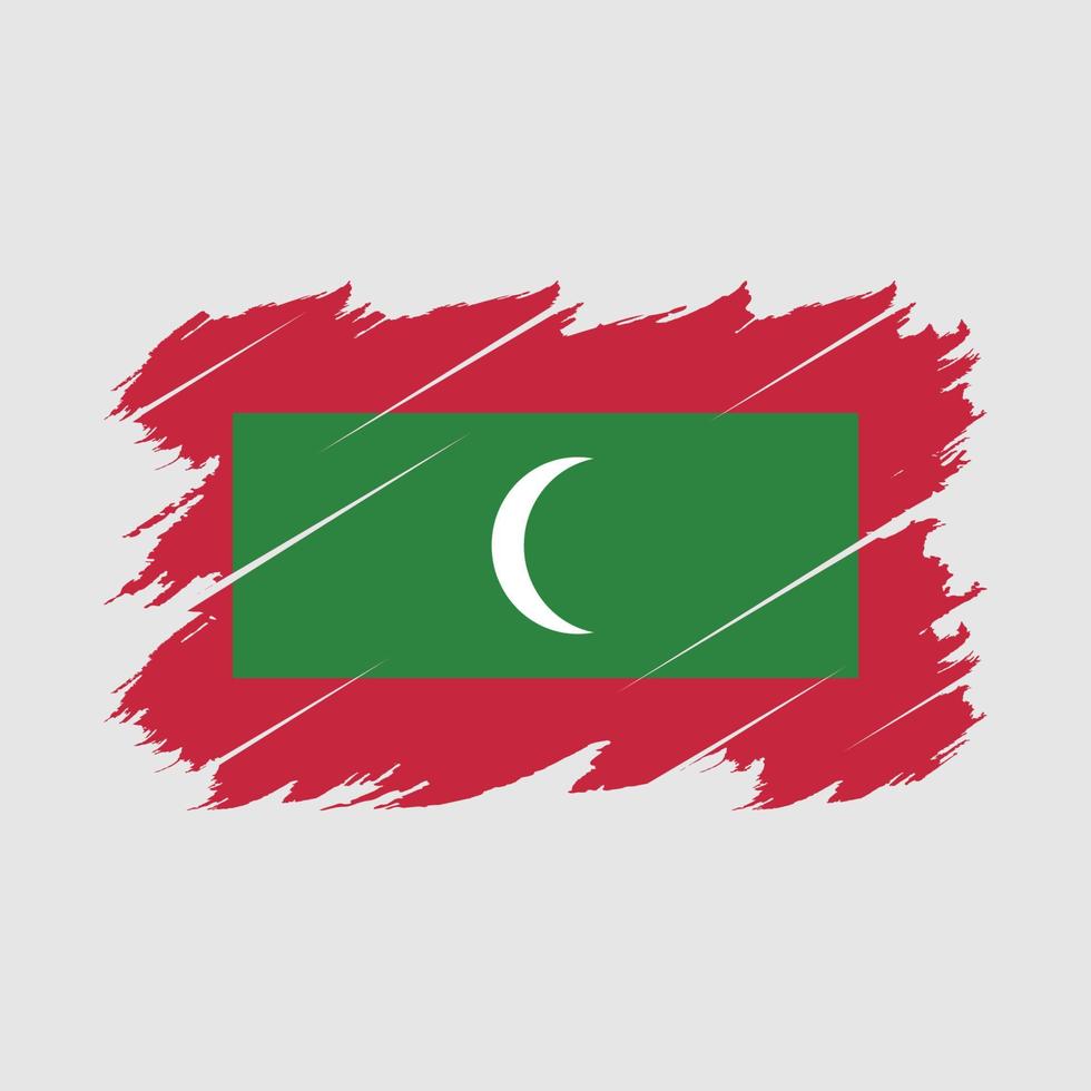 Maldive bandiera spazzola vettore