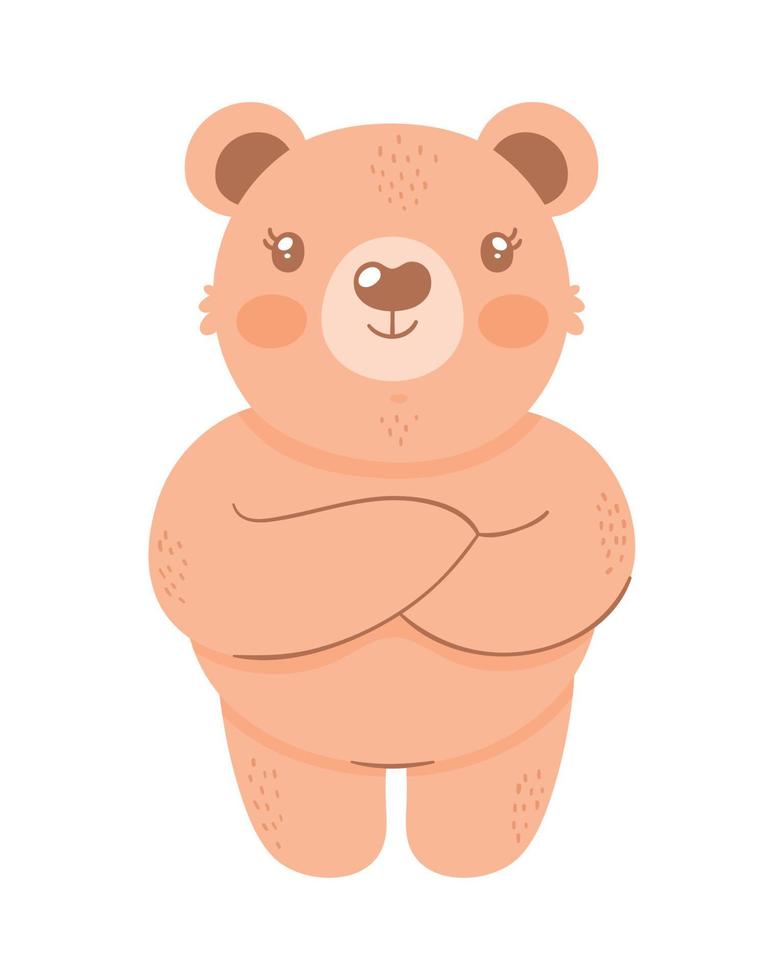 poco Marrone orso orsacchiotto vettore