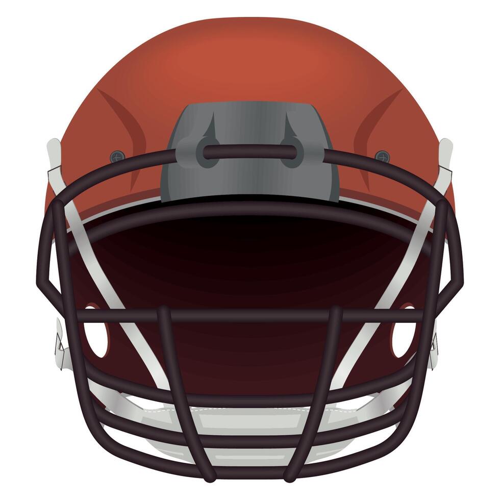 casco da football americano davanti vettore