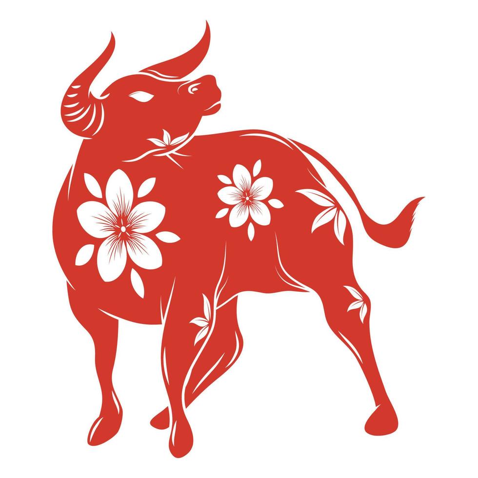 Toro Cinese zodiaco animale vettore