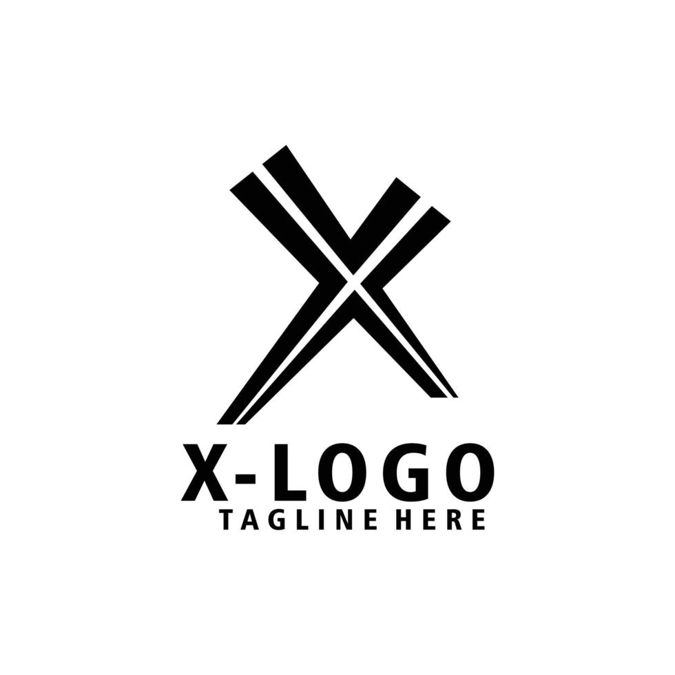 X logo icona vettore isolato