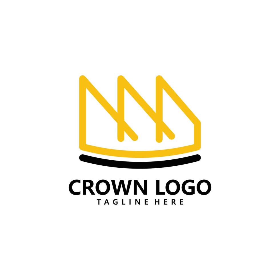 vettore icona logo corona isolato