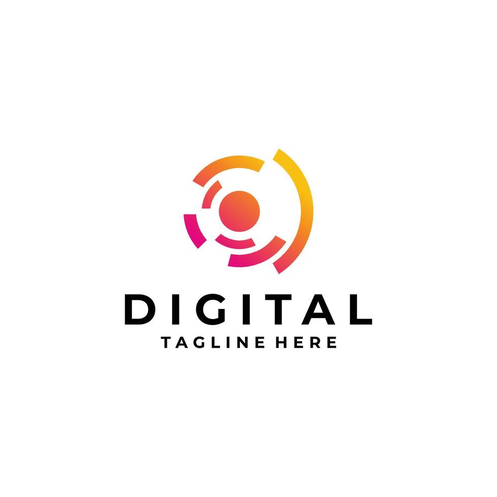 digitale logo icona vettore isolato