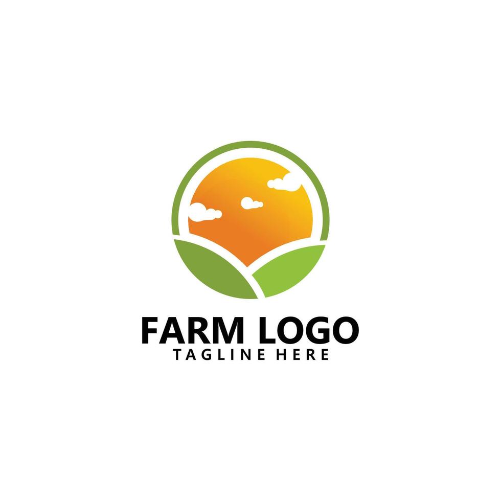 azienda agricola fiore logo icona vettore isolato