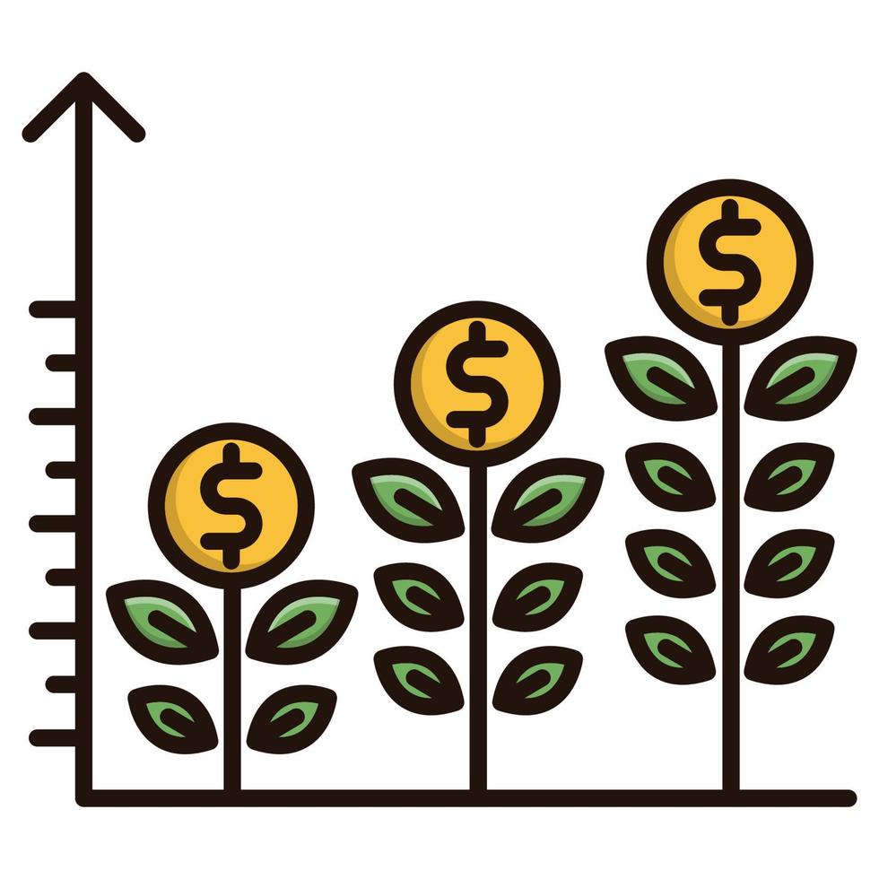 crescita icona, adatto per un' largo gamma di digitale creativo progetti. contento creando. vettore