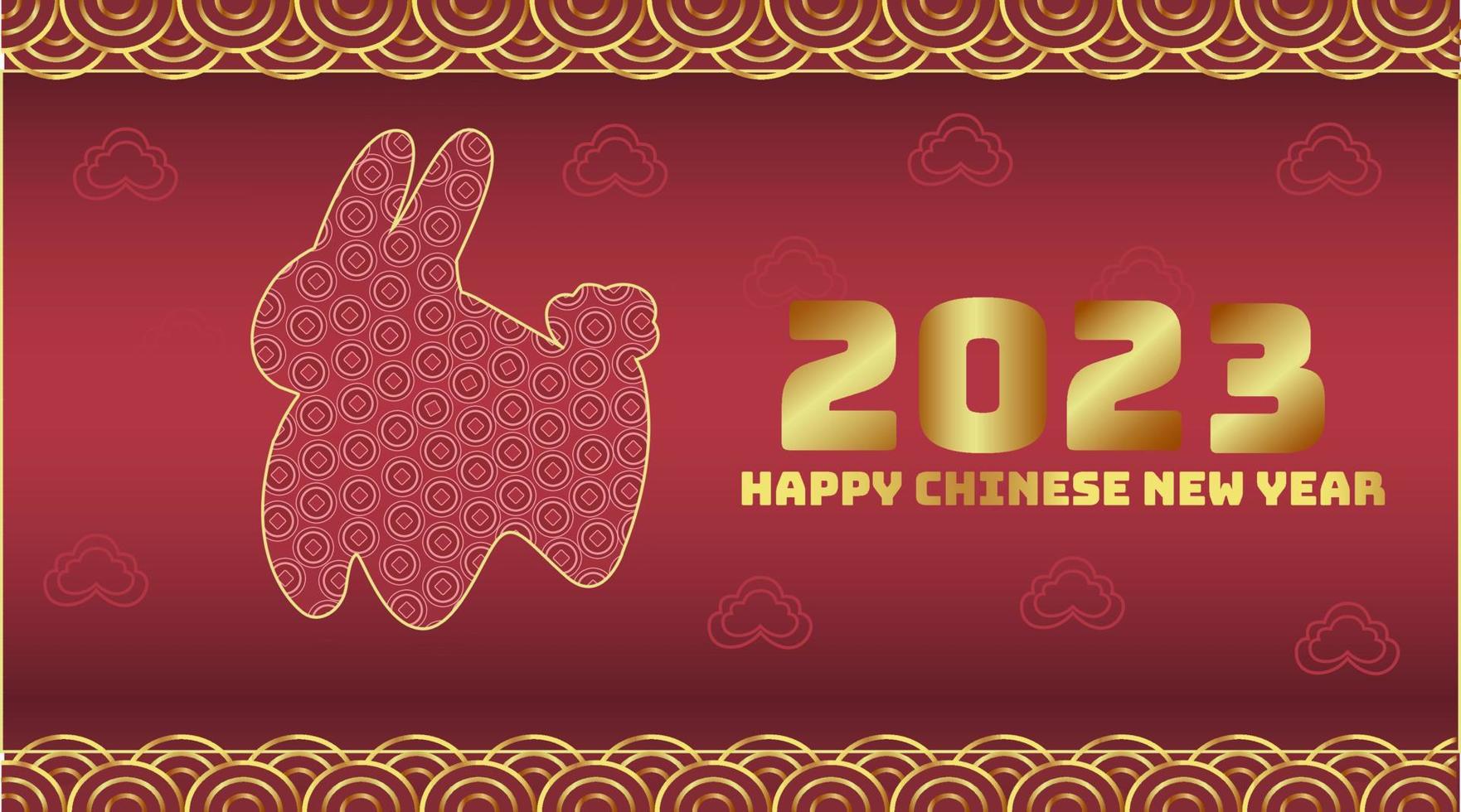 Cinese nuovo anno 2023 anno di il coniglio vettore