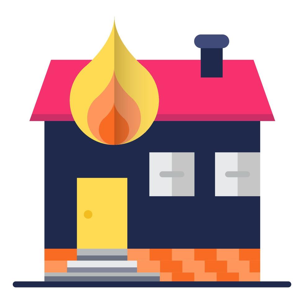 Casa fuoco icona, adatto per un' largo gamma di digitale creativo progetti. contento creando. vettore