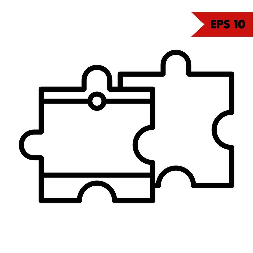 illustrazione di puzzle linea icona vettore
