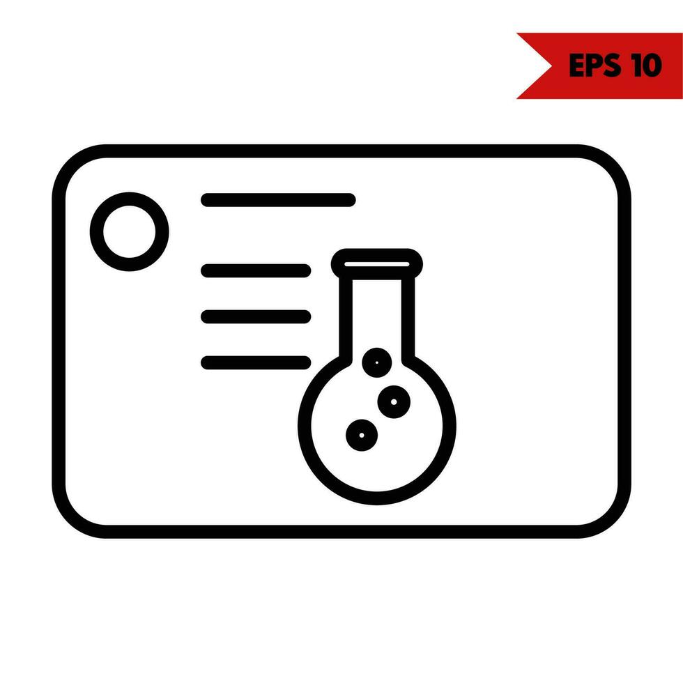 illustrazione di carta scienza linea icona vettore