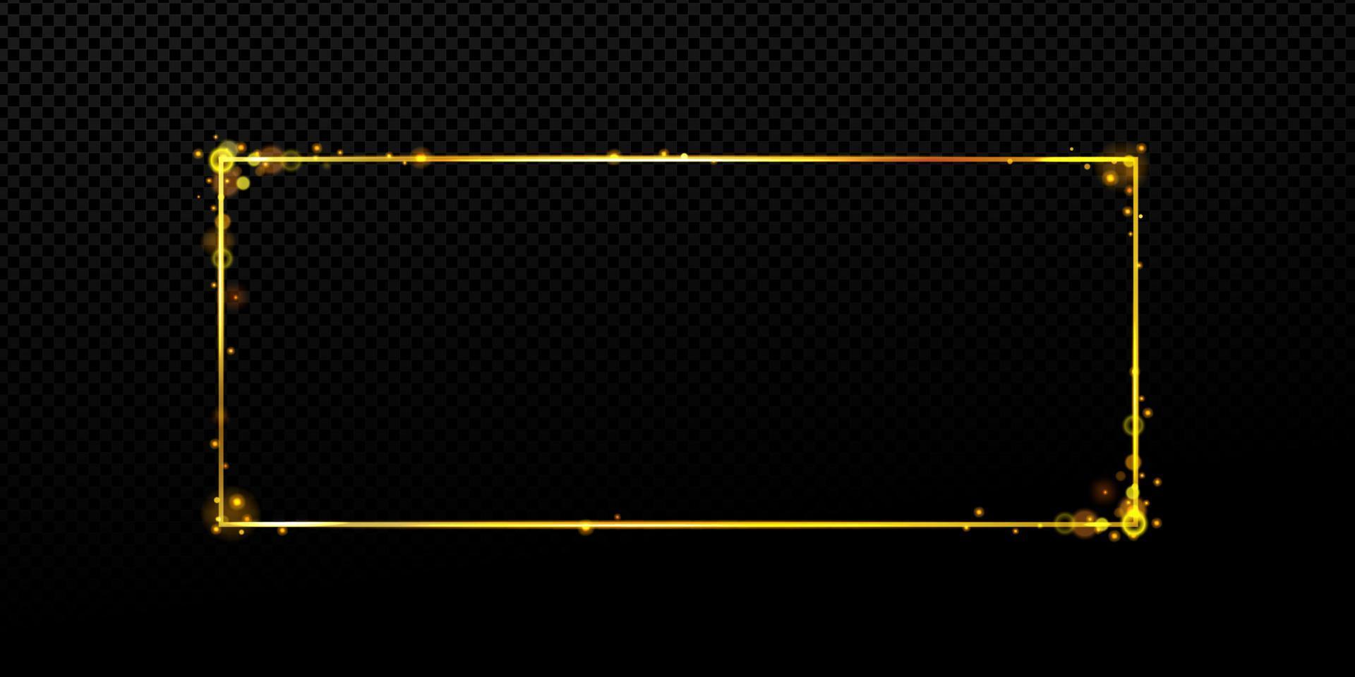 semplice giallo rettangolare telaio con scintille png vettore