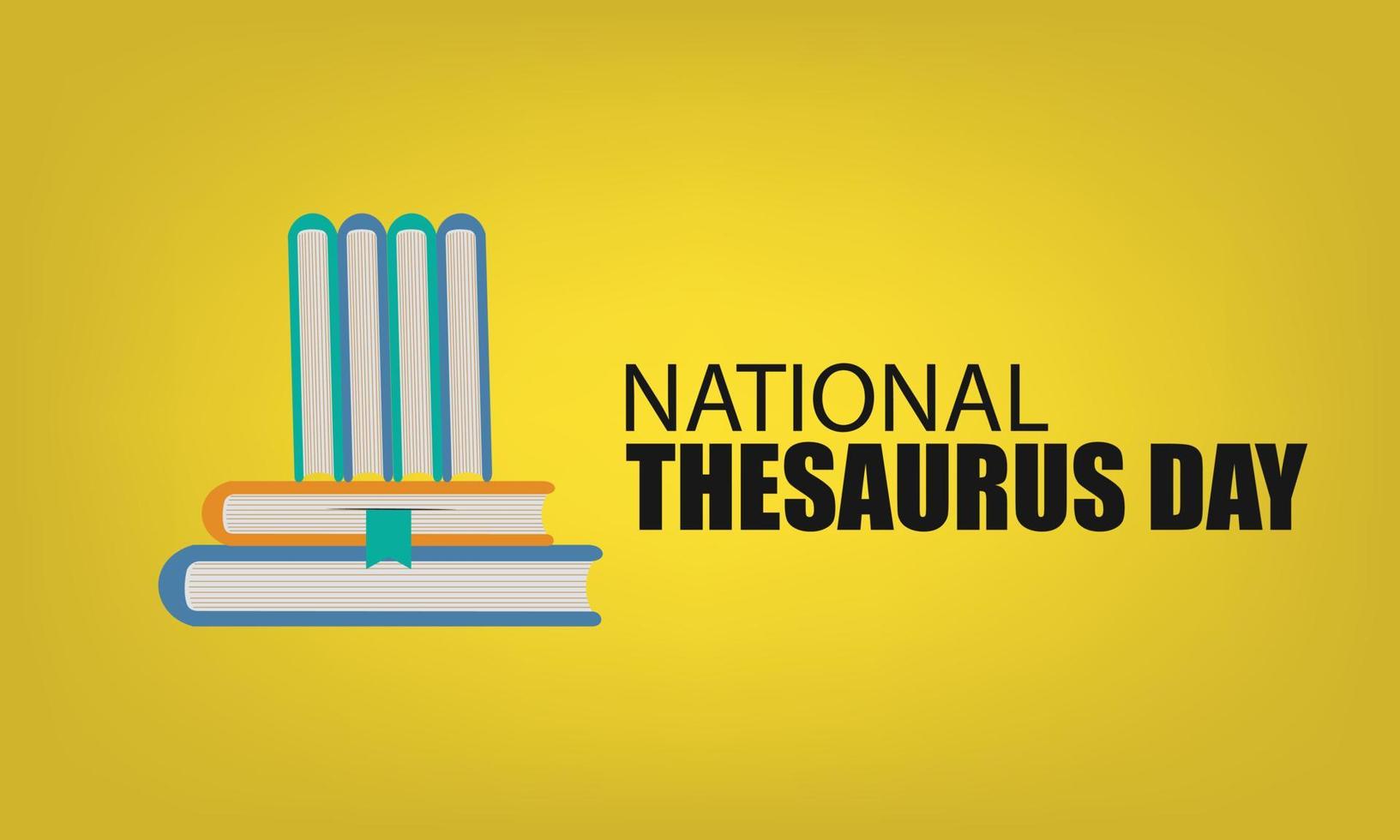 vettore illustrazione di nazionale thesaurus giorno. semplice e elegante design