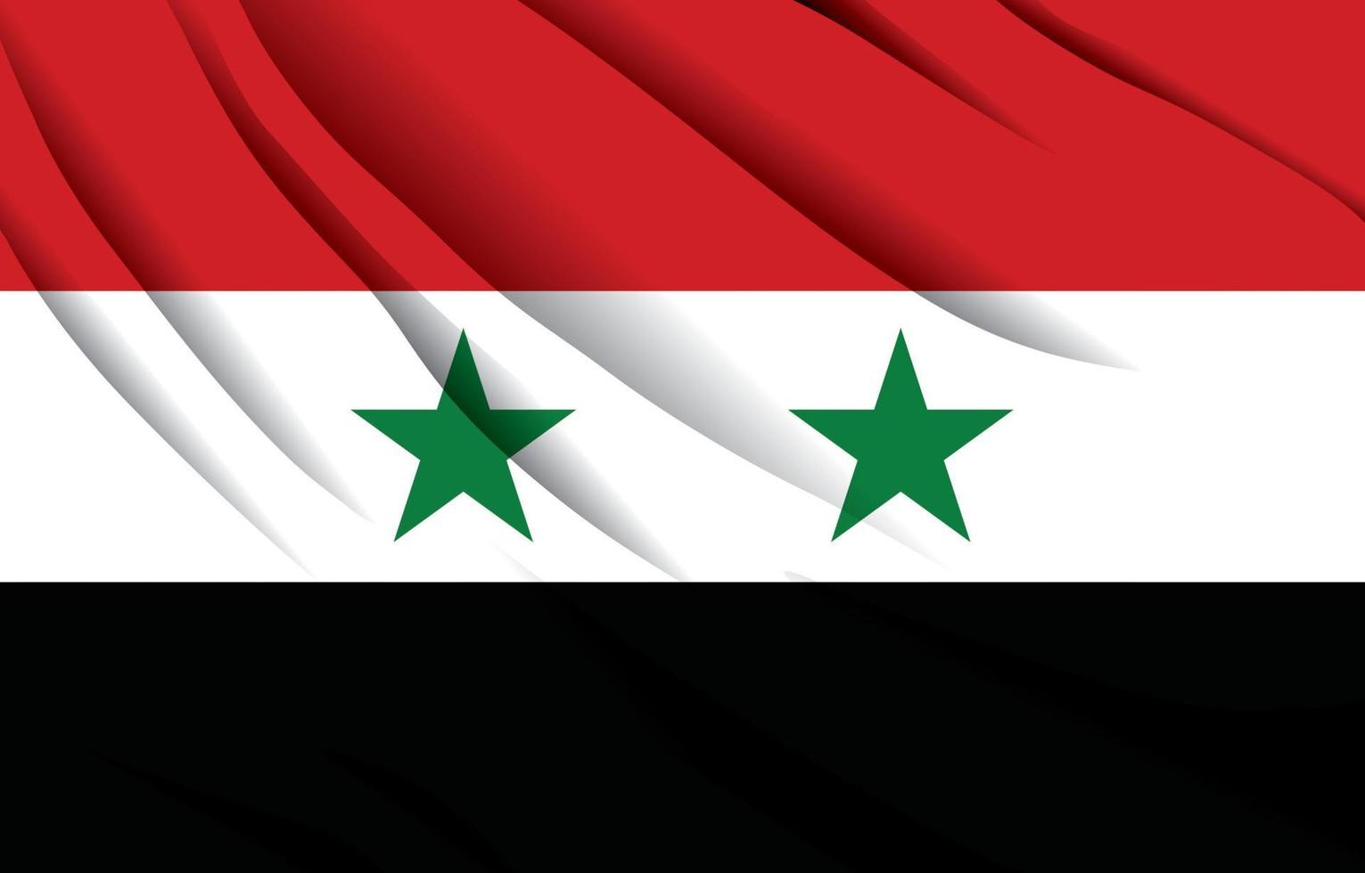 Siria nazionale bandiera agitando realistico vettore illustrazione