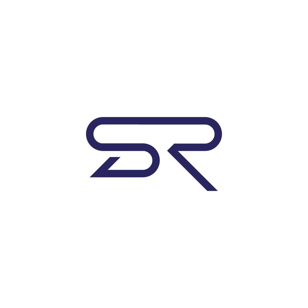 sr S r lettera logo concetto con nero sfondo e elegante stile. vettore illustrazione icona con lettere S e r.
