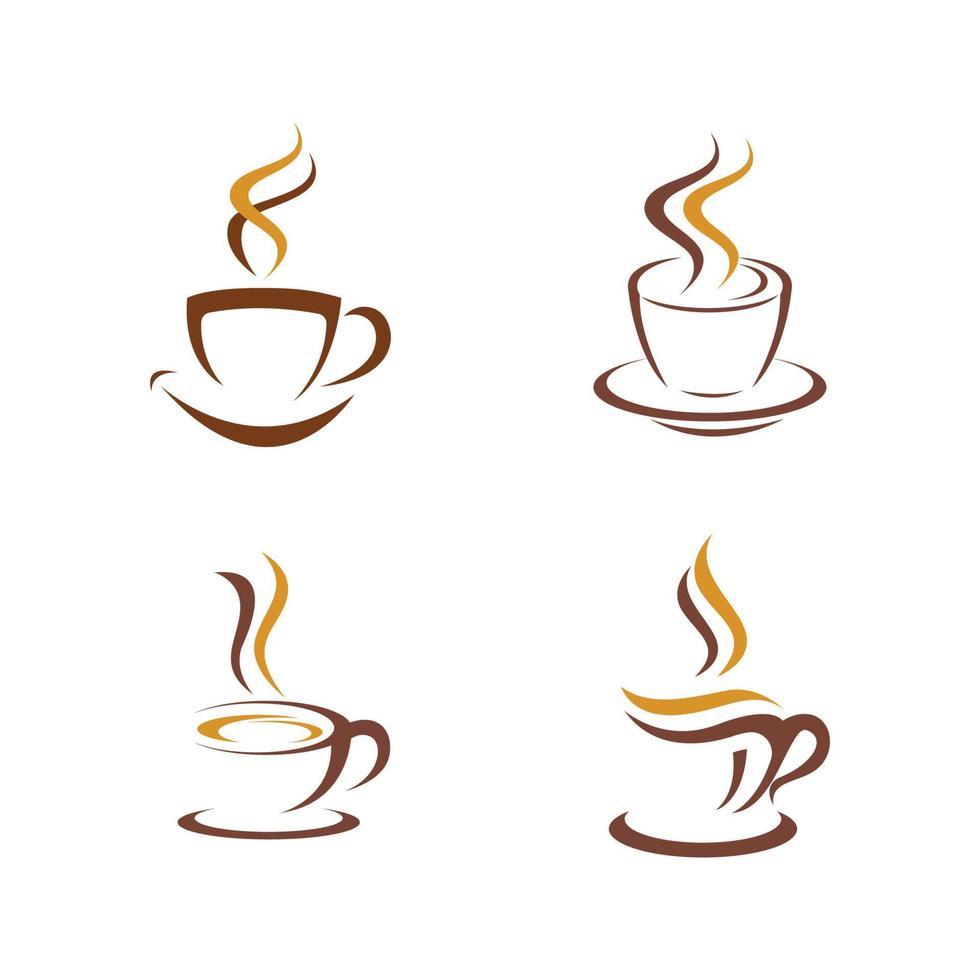 modello di logo della tazza di caffè vettore