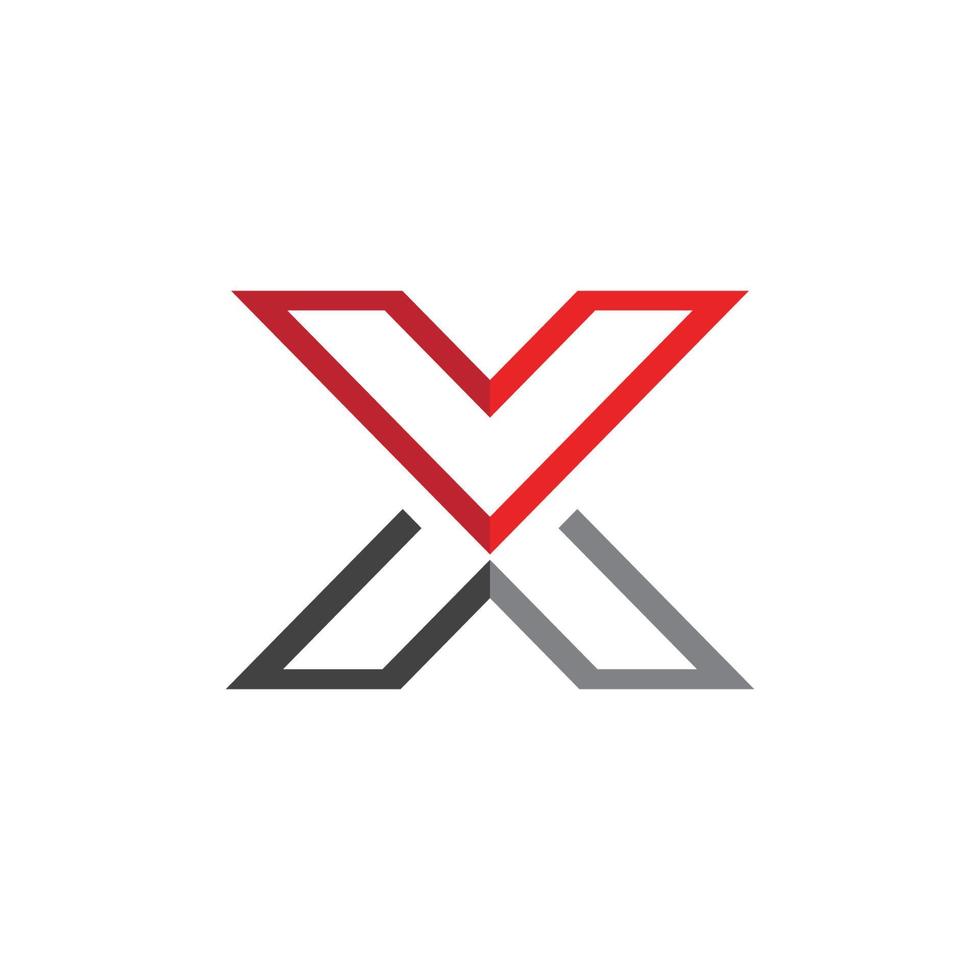 x lettera logo modello icona vettore