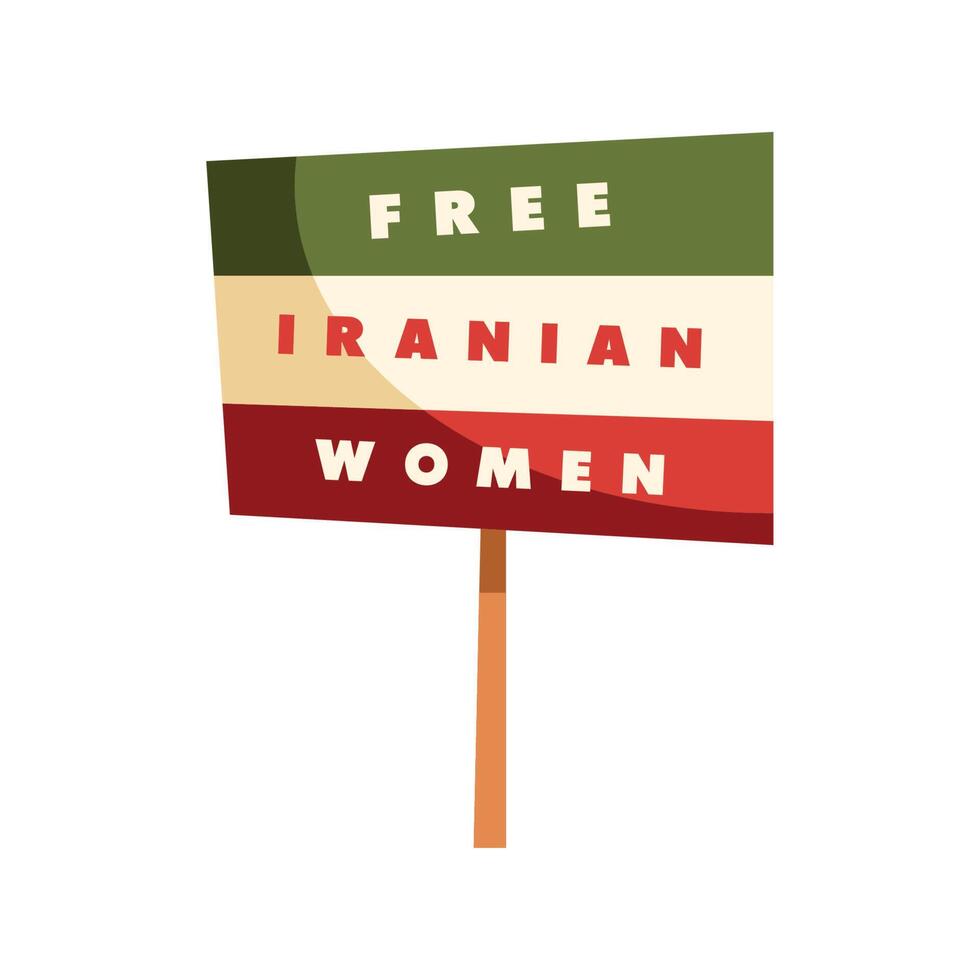 freen iraniano donne nel bandiera vettore