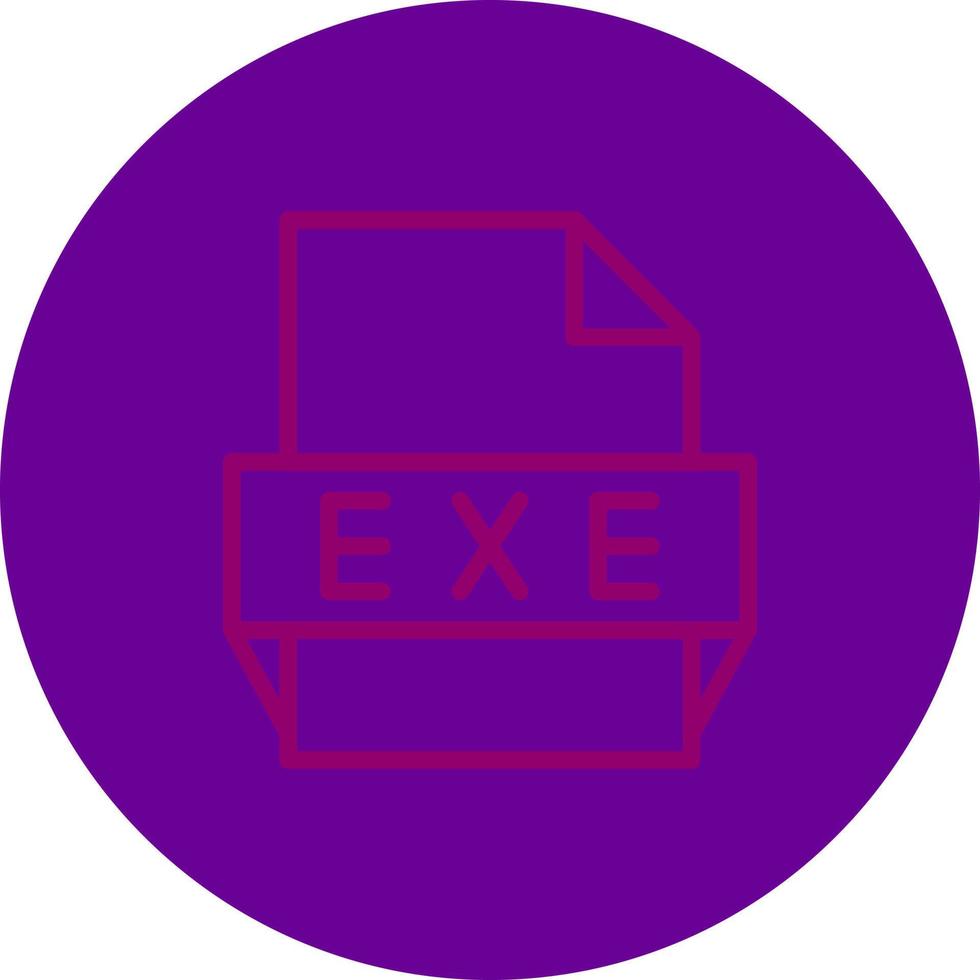 EXE file formato icona vettore