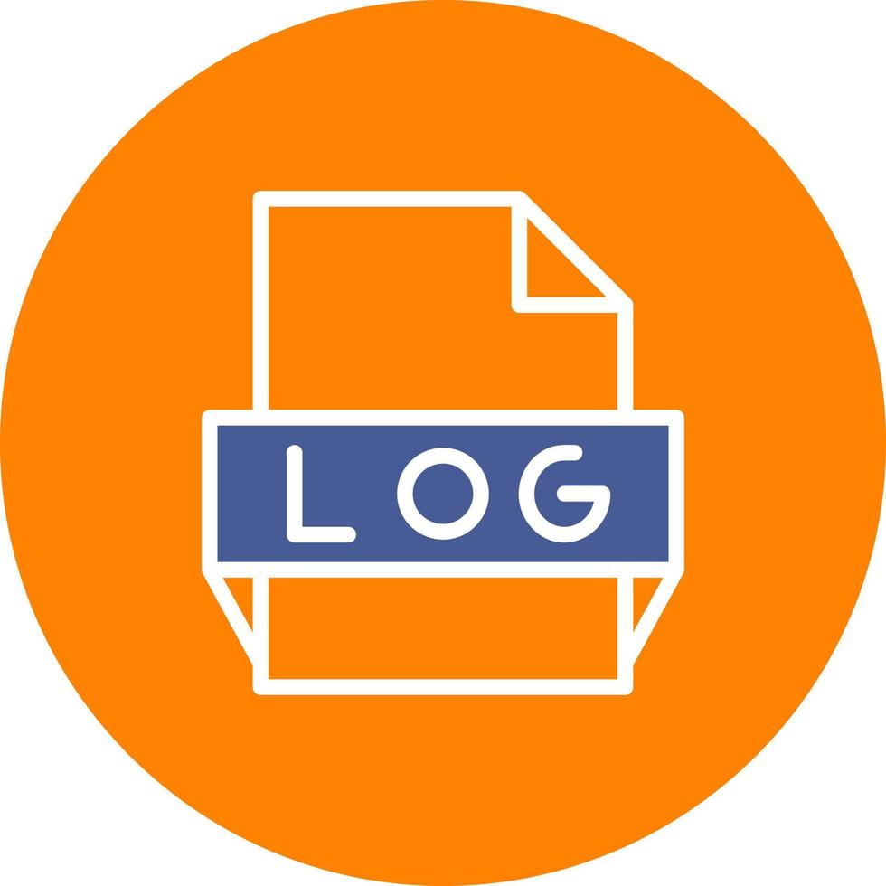 log file formato icona vettore