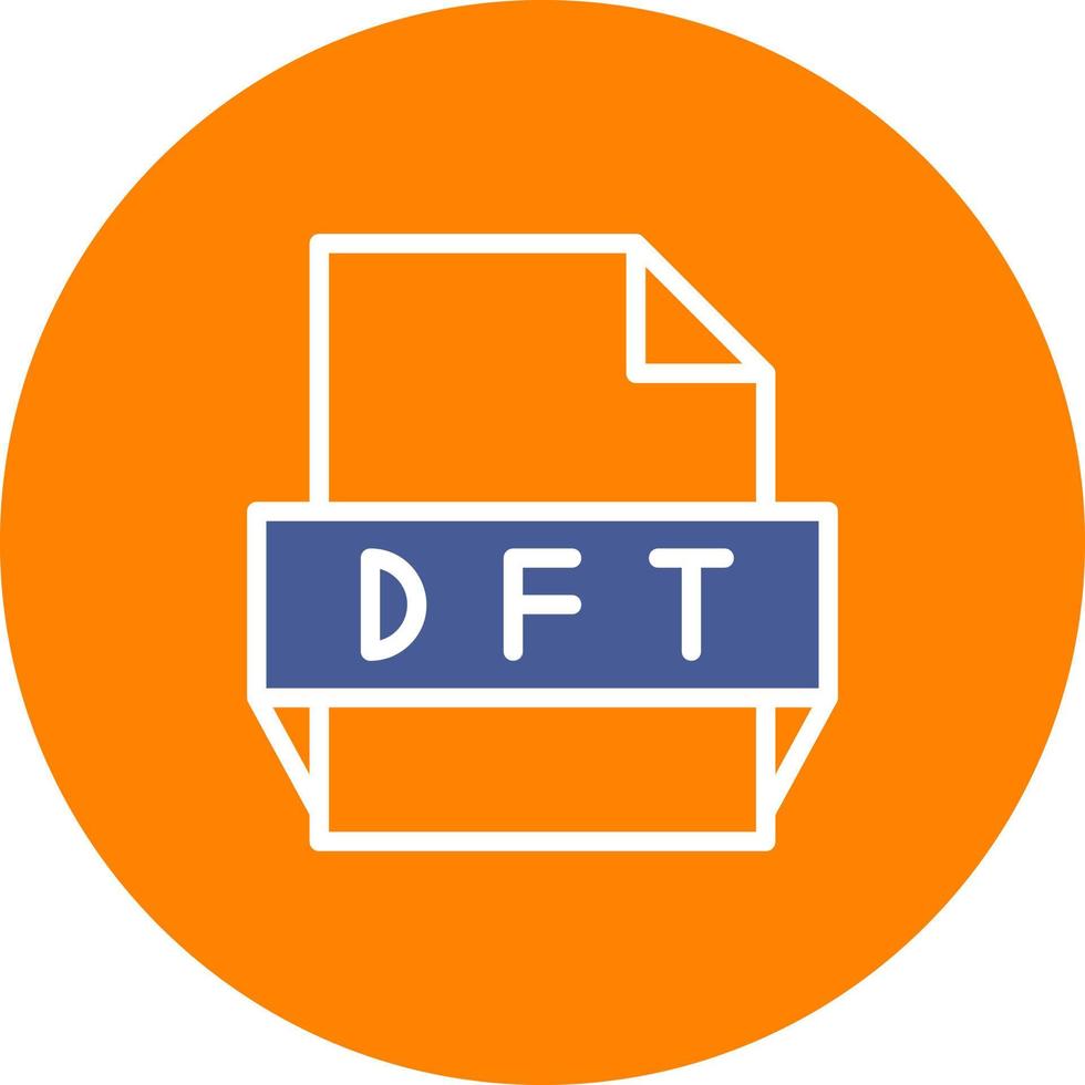 dft file formato icona vettore