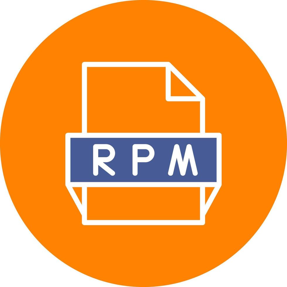 rpm file formato icona vettore