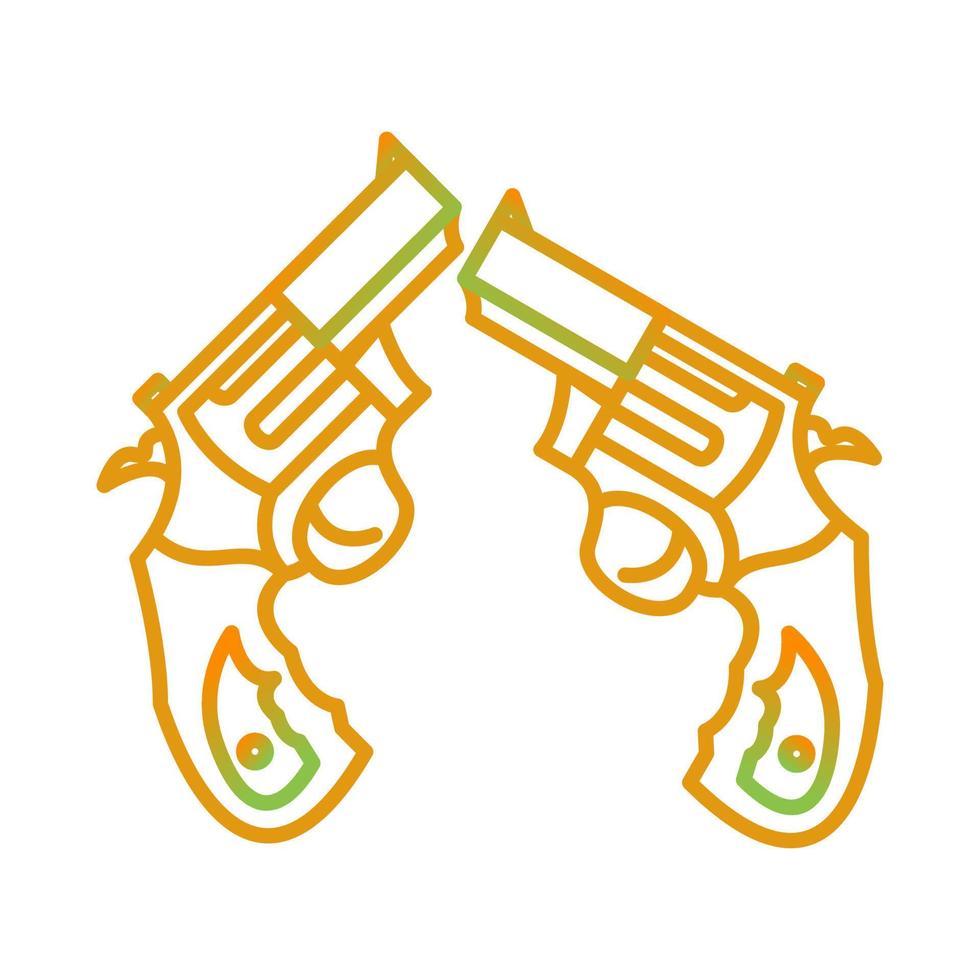 Due pistole vettore icona