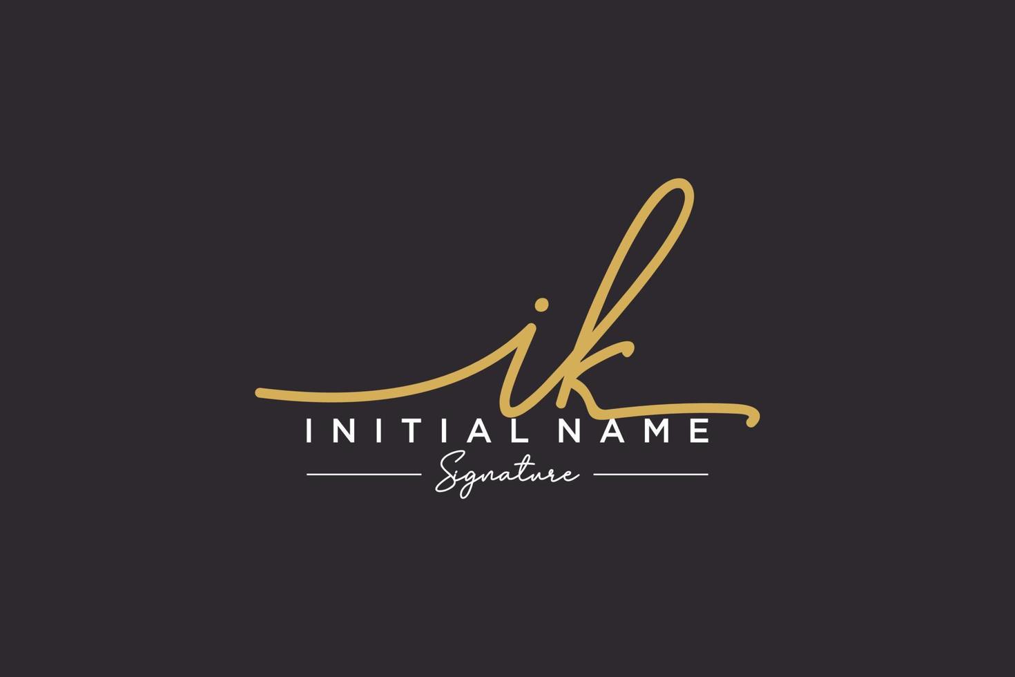 iniziale ik firma logo modello vettore. mano disegnato calligrafia lettering vettore illustrazione.