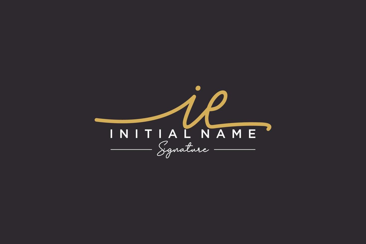 iniziale cioè firma logo modello vettore. mano disegnato calligrafia lettering vettore illustrazione.