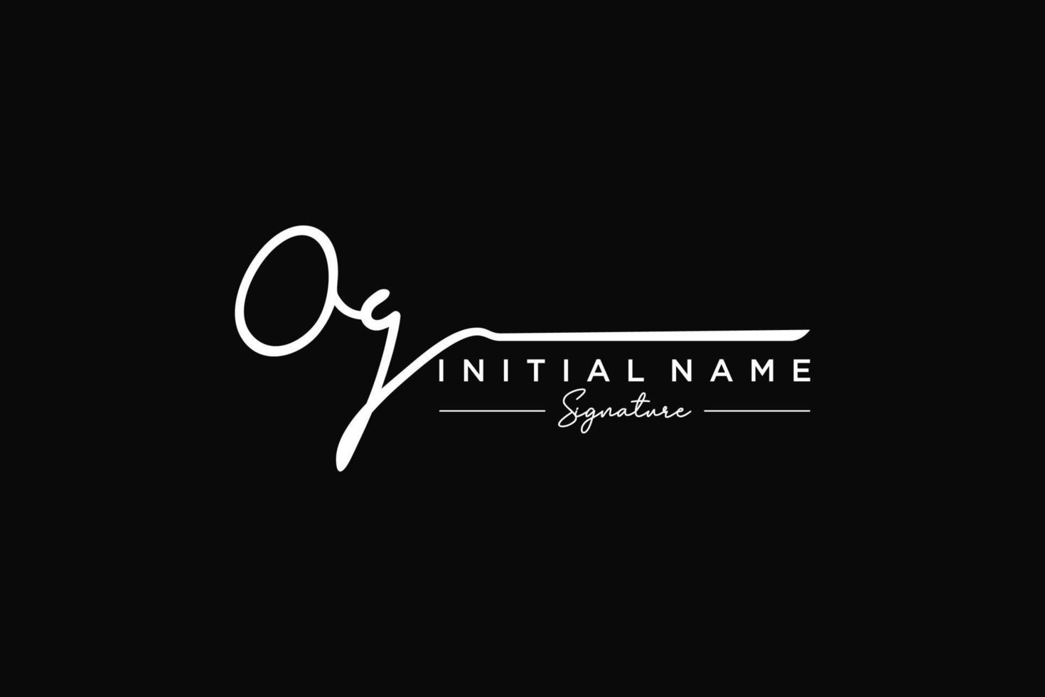 iniziale og firma logo modello vettore. mano disegnato calligrafia lettering vettore illustrazione.