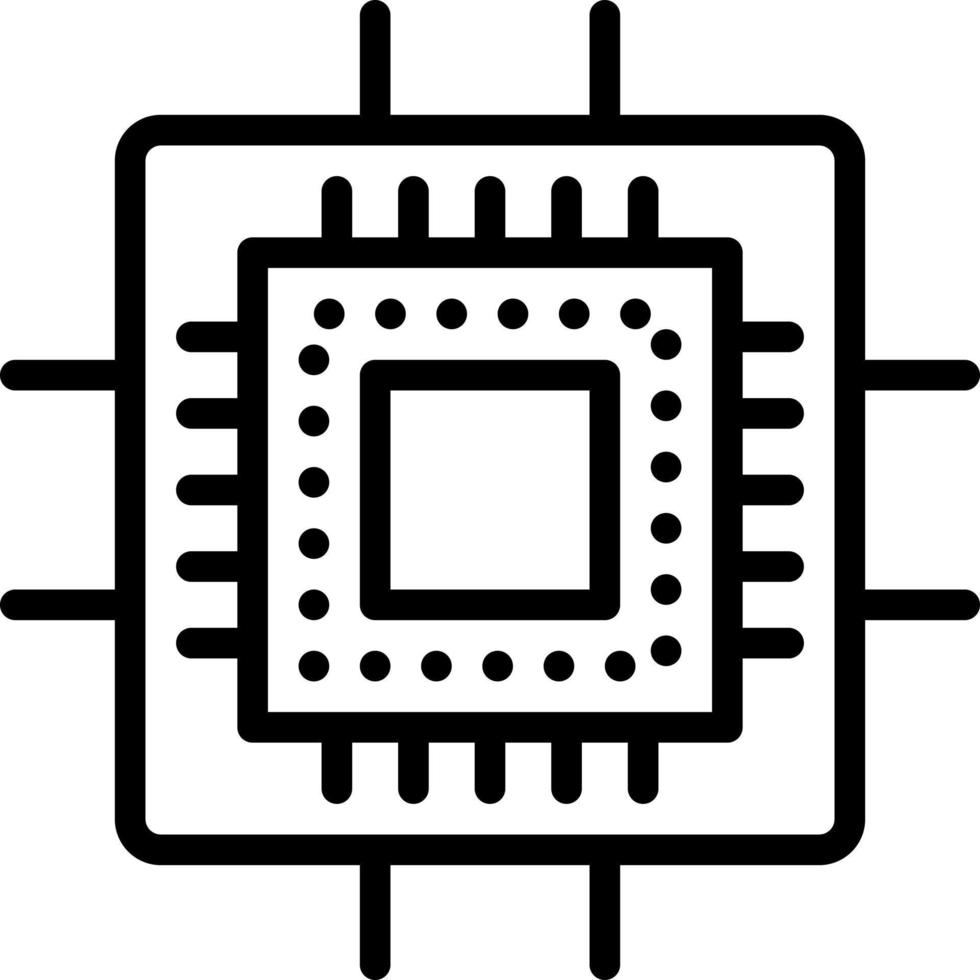 linea icona per processori vettore