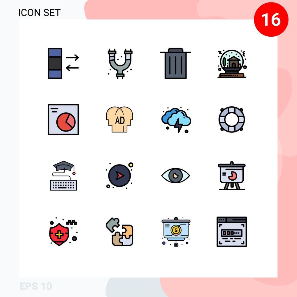 impostato di 16 moderno ui icone simboli segni per wireframe analitica riciclare Casa regalo modificabile creativo vettore design elementi