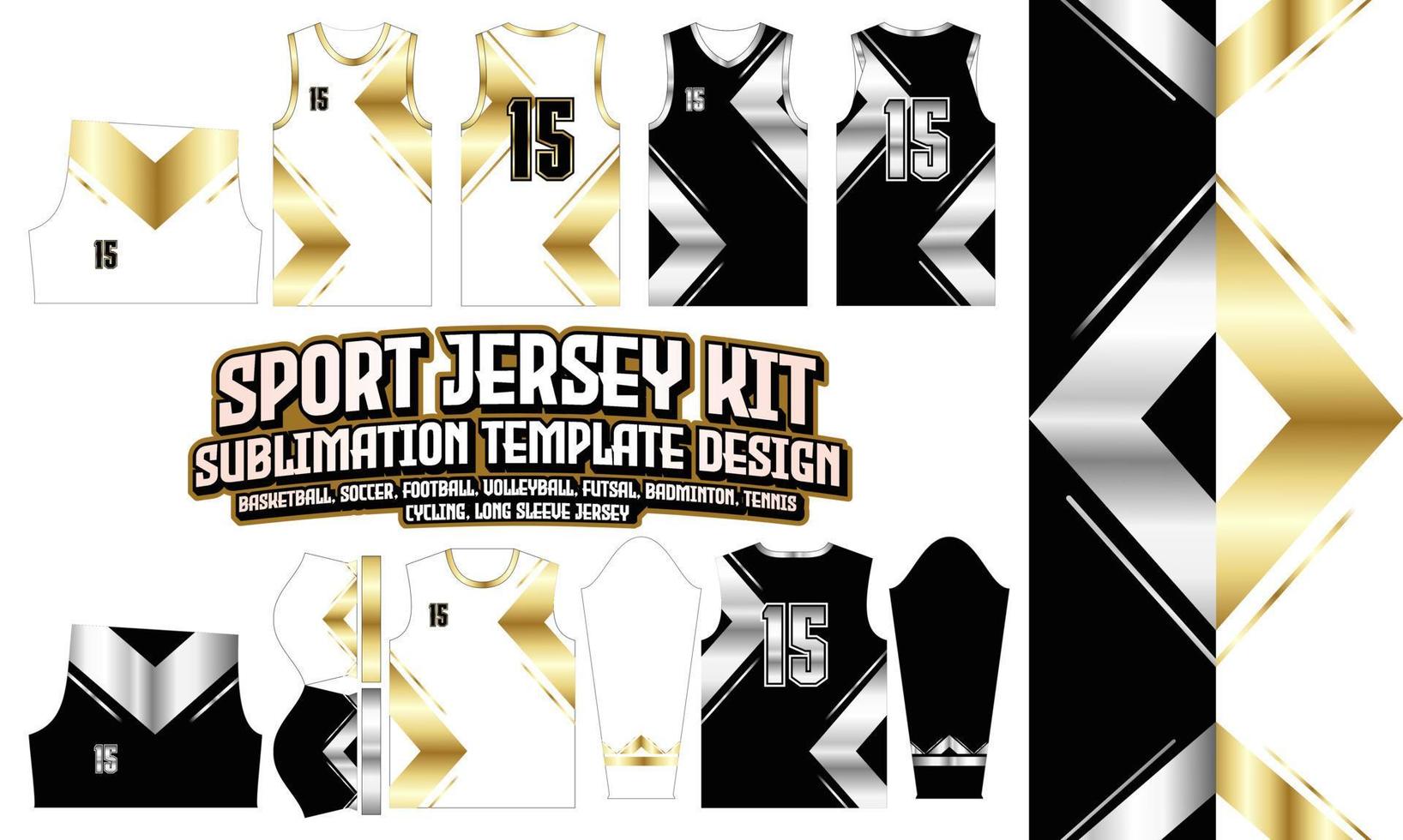 diamante oro maglia abbigliamento sport indossare sublimazione d'oro modello design per calcio calcio e-sport pallacanestro pallavolo badminton futsal maglietta vettore