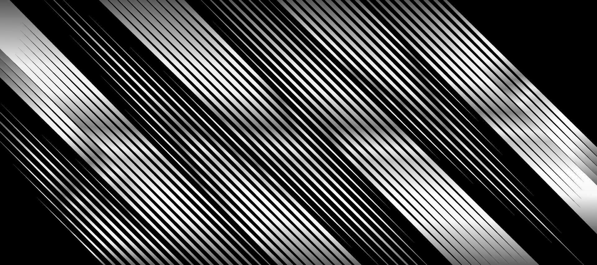 argento cromo strisce nero sfondo design sfondo vettore
