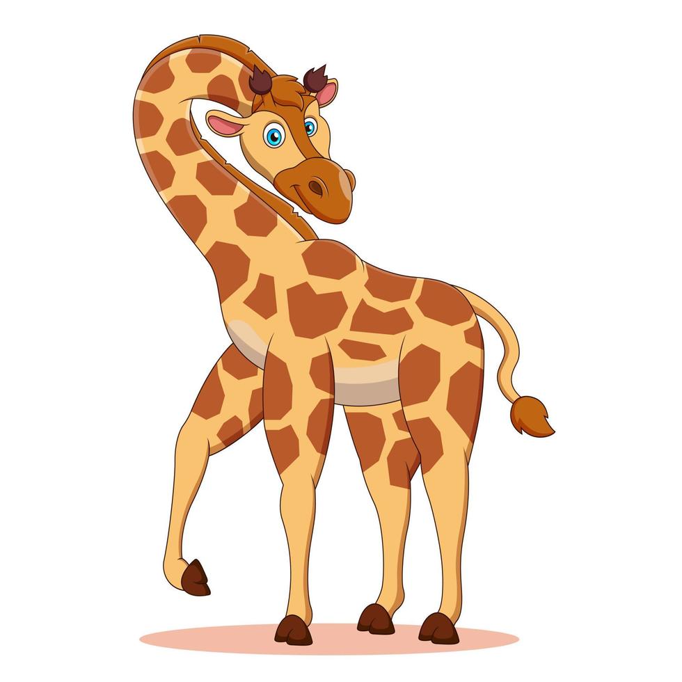 carino giraffa cartone animato. vettore illustrazione