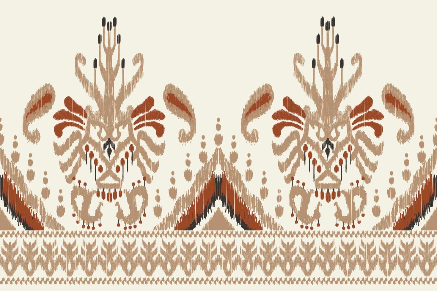 ikat paisley ricamo su bianca sfondo.geometrico etnico orientale senza soluzione di continuità modello tradizionale.azteco stile astratto vettore illustrazione.disegno per trama, tessuto, abbigliamento, avvolgimento, decorazione, stampa