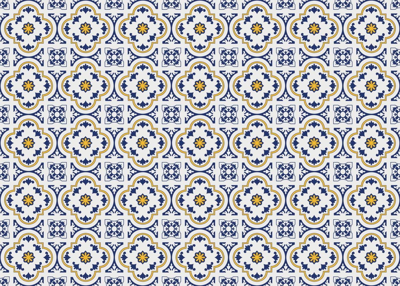 azulejos, spagnolo e portoghese ceramica piastrelle parete mosaico piastrella senza soluzione di continuità modello sfondo vettore
