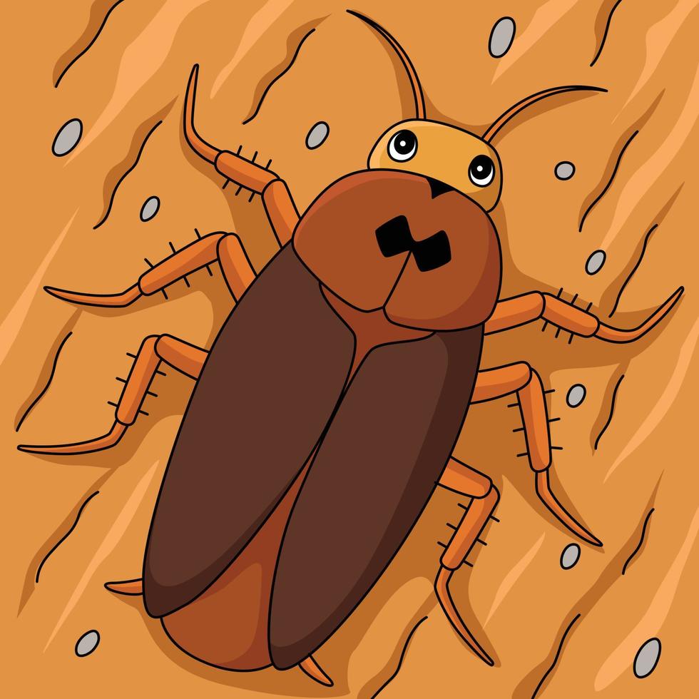 scarafaggio animale colorato cartone animato illustrazione vettore