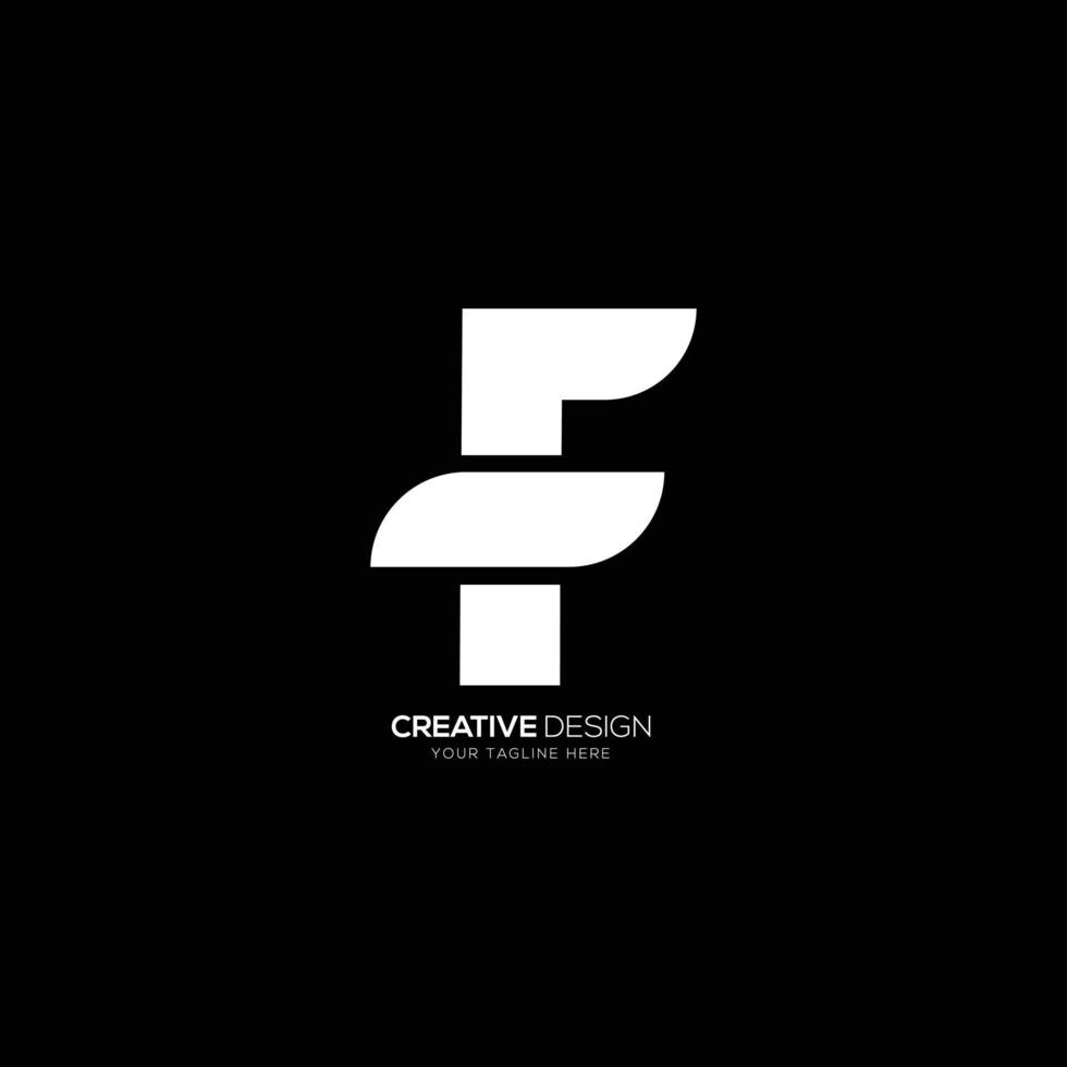 moderno lettera f t creativo il branding logo vettore