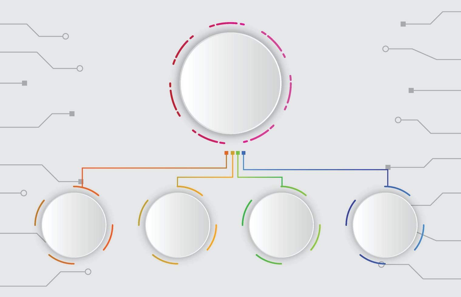 Infografica modello di struttura cerchio con circuito linea moderno diagramma argomento , presentazione Infografica vettore